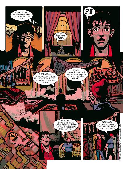 Una tavola di Nicolò Pellizzon da "L'insostenibile leggerezza dell'anima", Dylan Dog Color Fest 54.