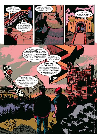 Una tavola di Nicolò Pellizzon da "L'insostenibile leggerezza dell'anima", Dylan Dog Color Fest 54.