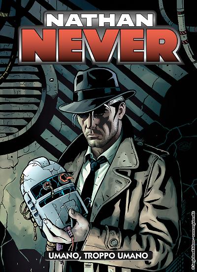 La copertina di Sergio Giardo per "Umano, troppo umano", Nathan Never 411. 
