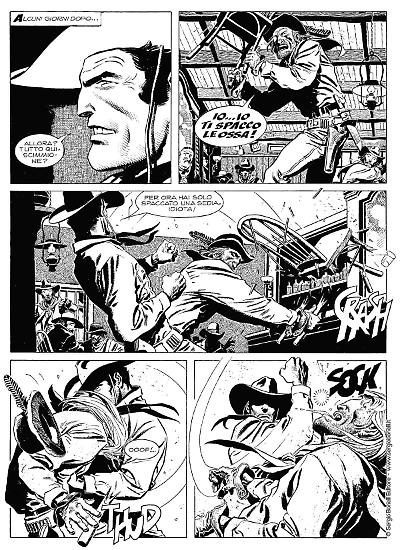 Una tavola di Enrique Breccia da "Tex. Capitan Jack".