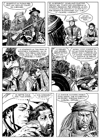 Una tavola di Carlos Gomez da "Tex. Raza il comanchero".