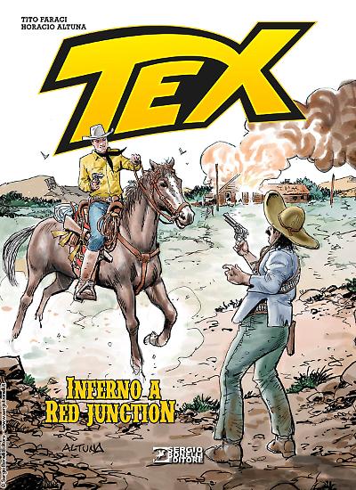 La copertina di Horacio Altuna per "Tex. Inferno a Red Junction".