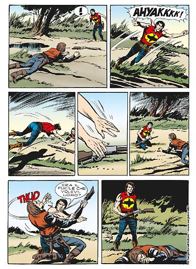 Una tavola di Franco Donatelli da "Zagor. Acque misteriose".