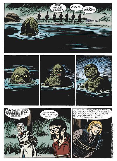 Una tavola di Franco Donatelli da "Zagor. Acque misteriose".