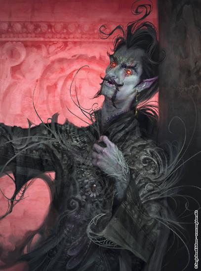 Una pagina di "Dracula illustrato da Paolo Barbieri".