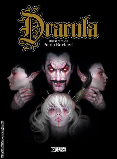 La copertina dell'edizione variant di "Dracula illustrato da Paolo Barbieri".