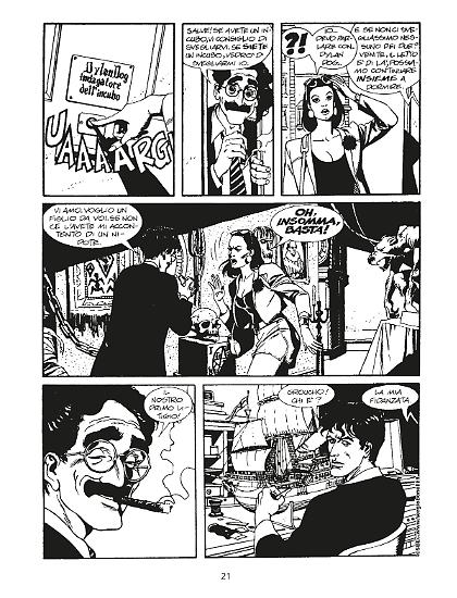 Una tavola di "Dylan Dog. Echi dall'Incubo".