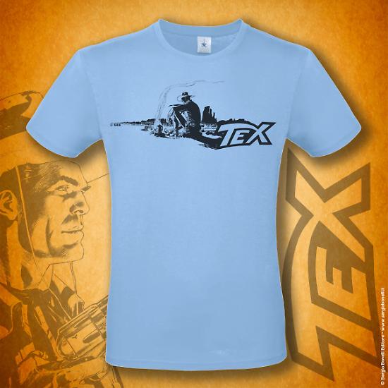La nuova t-shirt di Tex con un disegno di Claudio Villa.