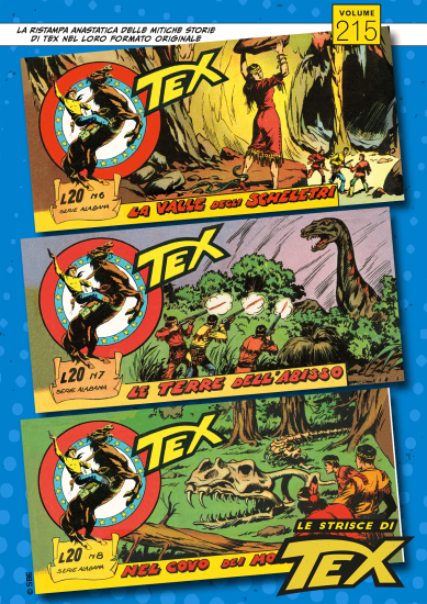 Le copertine delle strisce presenti nella duecentoquindicesima uscita.