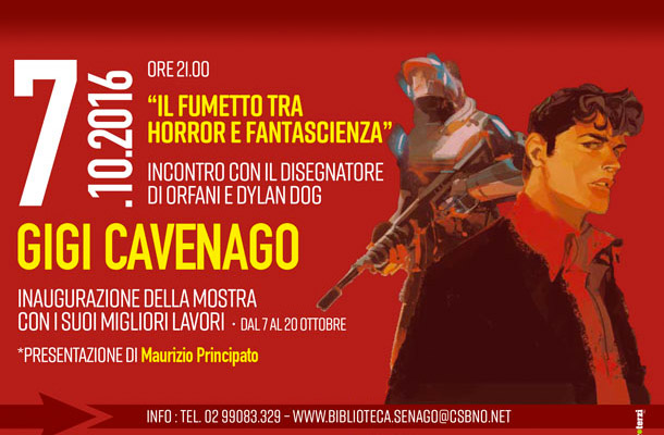 In biblioteca con Gigi Cavenago!