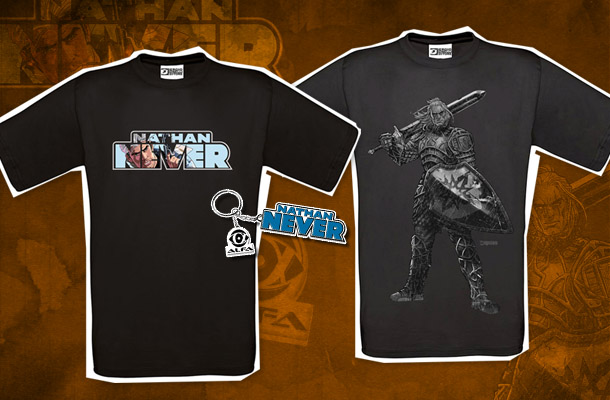 Le t-shirt di Nathan Never e Dragonero!
