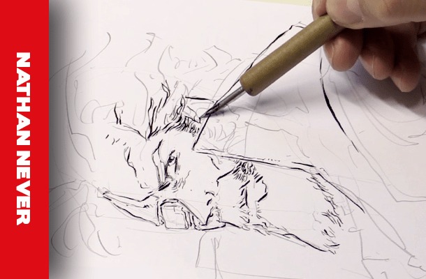 Massimo Dall'Oglio disegna Nathan Never!