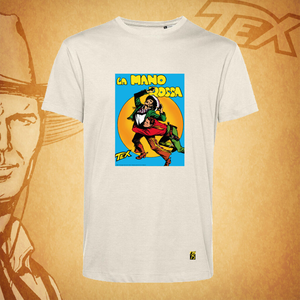 T-shirt Tex La mano rossa – Bianca