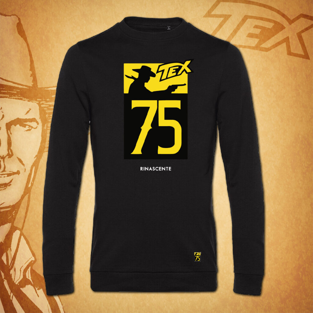 Felpa girocollo Tex 75 – Nero