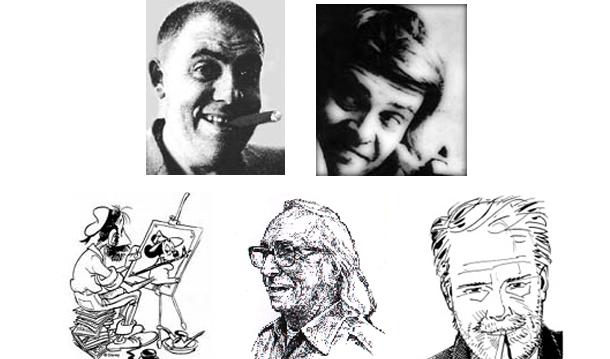 I creatori de “I grandi comici del fumetto”